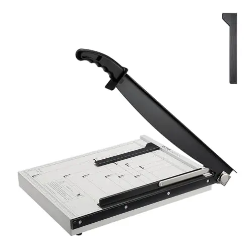 VEVOR Massicot A3 Coupe Papier Capacité 16 Feuilles à la Fois Guillotine Papier Largeur de Coupe 38,1 cm Massicot Cisaille avec Dispositif de Sécurité Coupe Précise pour Bureau Imprimerie École Studio
