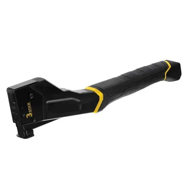 Stanley Fmht81394-9 Marteau Agrafeur Haute Capacite Gamme FatMax + 1000 Agrafes Type G 10 Mm - Résistant Et Léger - Surmoulage De La Poignée - Grande Capacité Noir