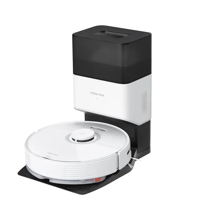 Roborock Q7 Max+ Saug- & Wischroboter Für Alle Böden Mit Auto-Entleerungsstation (4200Pa, 180Min Laufzeit, 470Ml Staub-/350Ml Wassertank, App-/Sprachsteuerung) Weiß