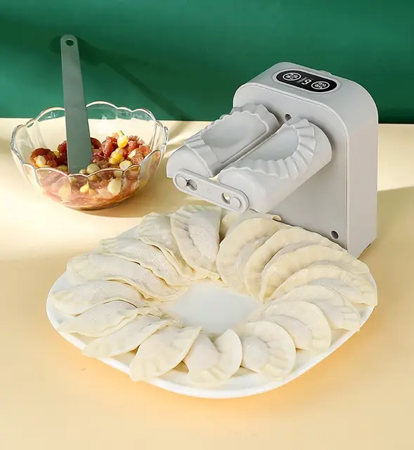 Machine à raviolis électrique de cuisine, moule automatique blanc pour raviolis, outil de cuisine pour rouleaux, raviolis, wonton, potsticker