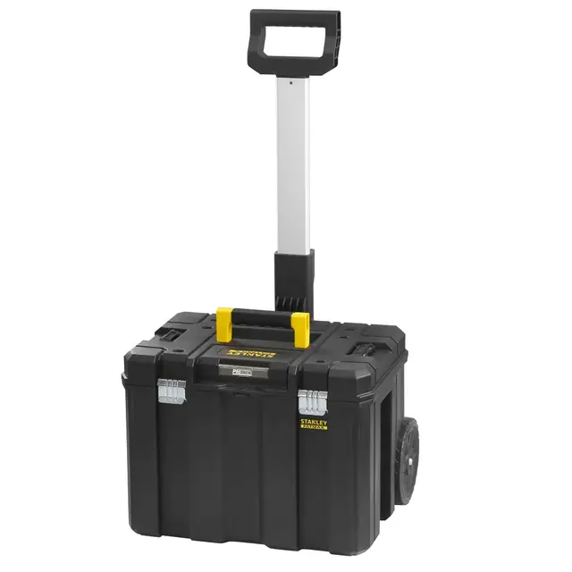 STANLEY FMST1-75753 Servante Mobile Tstak/PRO-STACK Gamme FATMAX - Grand Volume - Roues 18Cm - Poignée Bi Matière - Larges Attaches Métalliques - Anticorrosion
