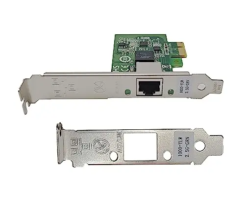 Elfcam® - Carte Ethernet 2,5Gb Compatible avec Freebox Ultra, Adaptateur Réseau PCIe 3.1 2.5GBase-T, 2500/1000/100Mbps PCI Express Carte Gigabit Ethernet RJ45 LAN contrôleur pour Windows 10/11 Linux