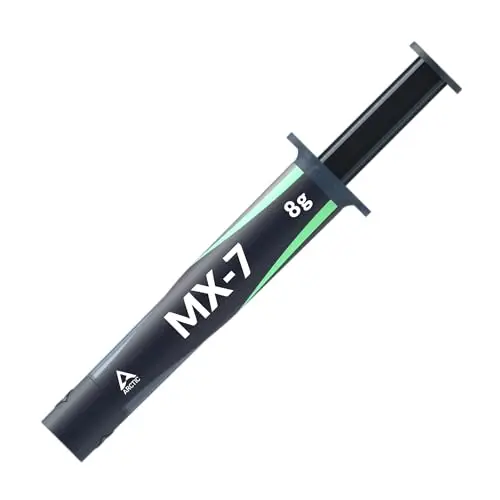 ARCTIC MX-7 (8 g) – Pâte thermique ultra-performante pour CPU, consoles, GPU, laptops, processeurs. Conductivité thermique très élevée, longue durée, non conductrice, non capacitive
