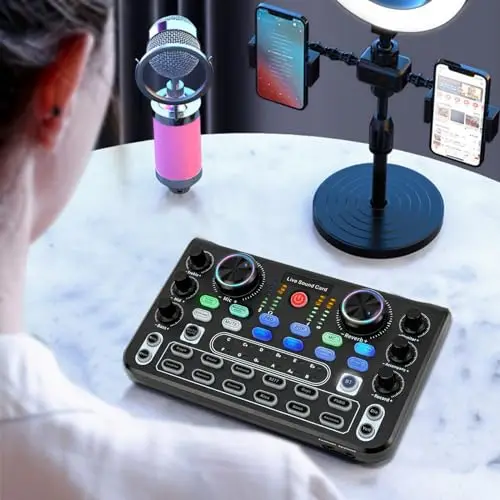 Modificateur De Voix, Changeur De Voix Carte Son Pc Live Soundkarte, Externe Soundkarte Für Die Konsole, Live - Aufnahme Und Interaktive Audiosteuerung