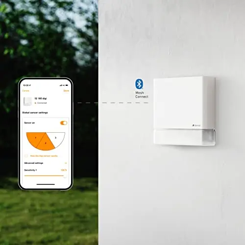 Steinel Détecteur de Mouvement is 180 Digi Blanc, détection 180°, portée 8 m, Mise en réseau Intelligente Bluetooth Mesh par App