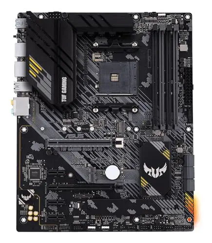 ASUS TUF GAMING B550 PLUS – Carte mère AMD B550 Ryzen AM4, ATX, PCIe 4.0, 2xM.2, 10 phases d'alimentation DrMOS, DDR4 4400, Ethernet Intel 2.5Gb, HDMI, DisplayPort, USB 3.2 G.2 Type-A/C, Aura Sync RGB