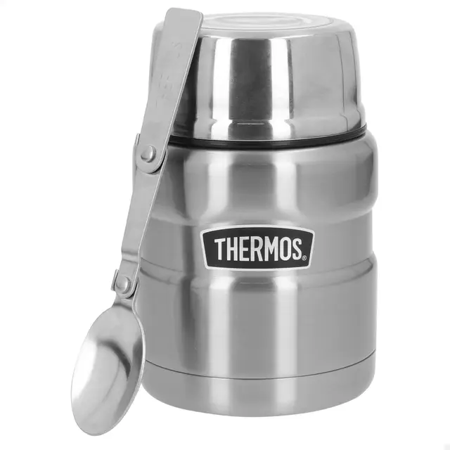 Récipient alimentaire isotherme Stainless King, 0,47l, Acier inoxydable, Mattiert, 9,7x9,7x14,2 cm