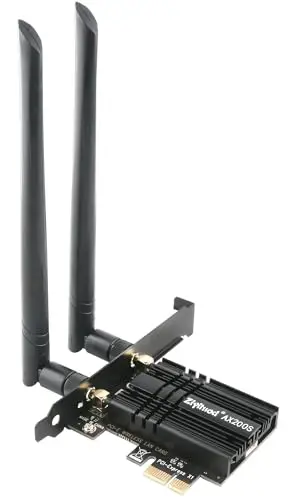 Carte WLAN PCIe WiFi 6 Bluetooth 5.2, Intel AX200, Jusqu'à 3000 Mbit/s, Carte Réseau 5G/2.4G Pour PC Windows 11/10 (64 Bits)