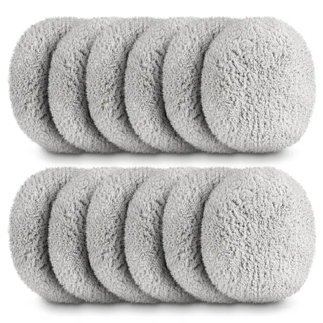 Chiffons pour Robot de Nettoyage de Vitres,12 Pièces Nettoyeur Chiffon Microfibre,Nettoyeur de Vitre Chiffon en Microfibre, réutilisables, Accessoires lavables pour C65, DDC55, CL3