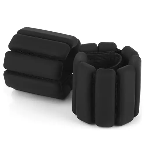 2 PCS Poids de Poignet Réglables Poids de Cheville, Bracelet de Poids, Bracelet de Remise en Forme pour Exercice, Marche, Jogging, Yoga, Aérobic, Pilates