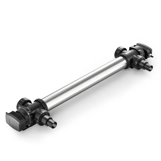 SunSun CUV-772 Stérilisateur Clarificateur bassins/étang - débit Max. 8000 l/h - avec Lampe Rayons UV-C 72 W + Boîtier INOX - pour Poissons et Plantes Aquatiques - Cours d’Eau en hélice