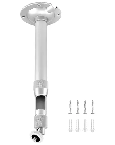 QWORK® Support de projecteur au Plafond ou au Mur - réglable 20-40cm - Filetage Universel 1/4 - pour Mini projecteur, Appareil Photo numérique, caméscope