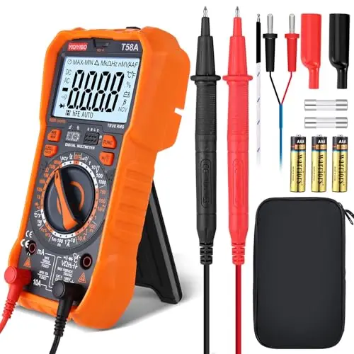 Multimètre Numérique YIQIYIBO, Multimètre True RMS 9999 Comptes, Testeur de Voltmètre, Ohmmètre, Mesure La Tension CA/CC, Courant CA/CC, Résistance, Diode, Triode, Ccontinuité, Capacité