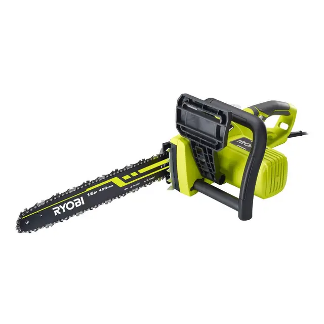 RYOBI - Tronçonneuse électrique 2300 W - 40 cm - Interrupteur de sécurité - Pompe à huile automatique - griffe d'abattage en métal, tendeur de chaîne sans outil - RC2340B