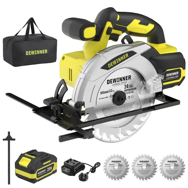 DEWINNER DE-335-DYJEU-1 Scie Circulaire sans fil