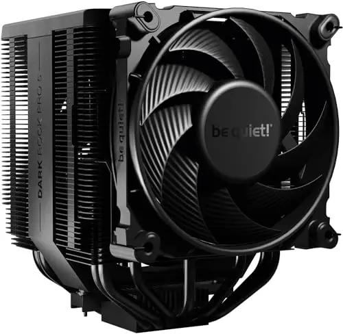 be quiet! Dark Rock Pro 5 ventirad radiateur, 7 caloducs haute performance, 2 ventilateurs Silent Wings PWM, un sélecteur de Vitesse, excellente compatibilité avec les refroidisseurs RAM et VRM, BK036