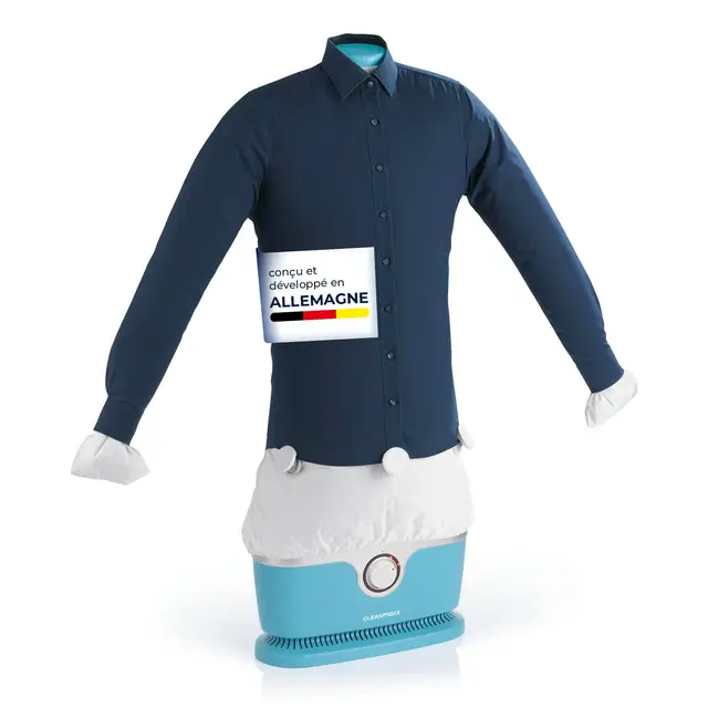CLEANmaxx Repassage automatique de chemises PRO | Remplace le fer à repasser, la planche à repasser, le défroisseur vapeur et le steamer | Pour chemises, chemisiers & t-shirts | Innovant & efficace