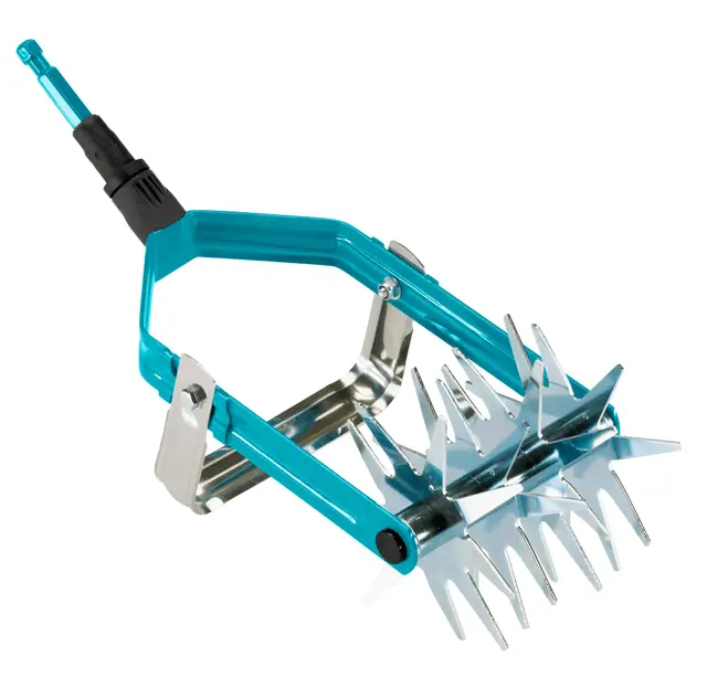 Émietteur-sarcleuse Combisystem de Gardena : émietteur pour la préparation des lits de semences et l'ameublissement du sol, largeur de 14 cm, en acier de haute qualité, revêtement Duroplast (3195-20)