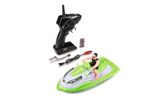 Carson 500108052 Jetski 2.4GHz 100% RTR - Bateau télécommandé, Bateau RC, Bateau télécommandé pour Enfants et Adultes, radiocommande Incluse, Vert