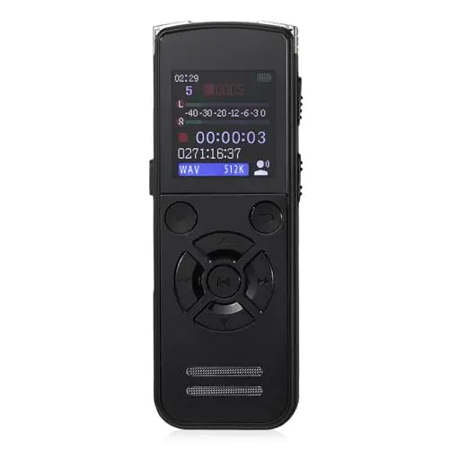 Dictaphone Numérique 64 Go, Enregistreur Vocal USB-C, Réduction du Bruit, 512Kbps, Lecture Intégrée, Enregistreur Audio Portable pour Réunions, Cours, Interviews, Conférences, Lecteur MP3