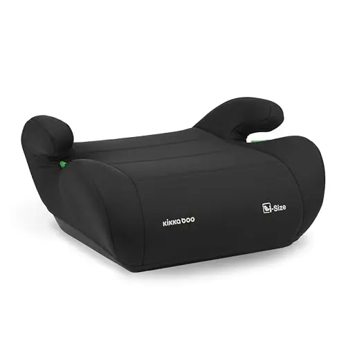 KikkaBoo Rehausseur Voiture Enfant i-UP, i-Size, 125-150 cm, Groupe 3, 7-12 Ans, 22-36 kg, Installation Ceinture de Sécurité, Léger et Compact, Noir