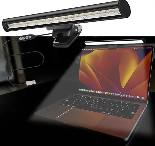 Arespark Ordinateur Moniteur Light, USB Lampe de Écran Ordianteur, LED Lampe de Bureau Lecture, 3 Modes d'éclairage Réglables et 10 niveaux de luminosité (26cm)