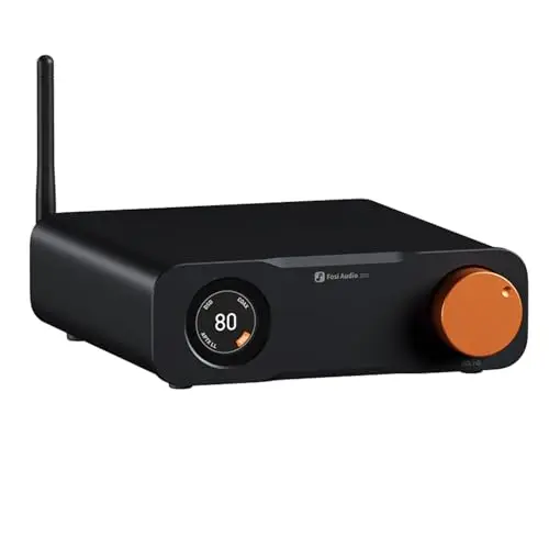 Fosi Audio ZD3 Préamplificateur de Bureau DAC Entièrement équilibré avec Amplificateur Stéréo Domestique ES9039Q2M, Bluetooth/USB/Optique/Coaxial/TV Entrée HDMI Arc, Sortie XLR/RCA avec Télécommande
