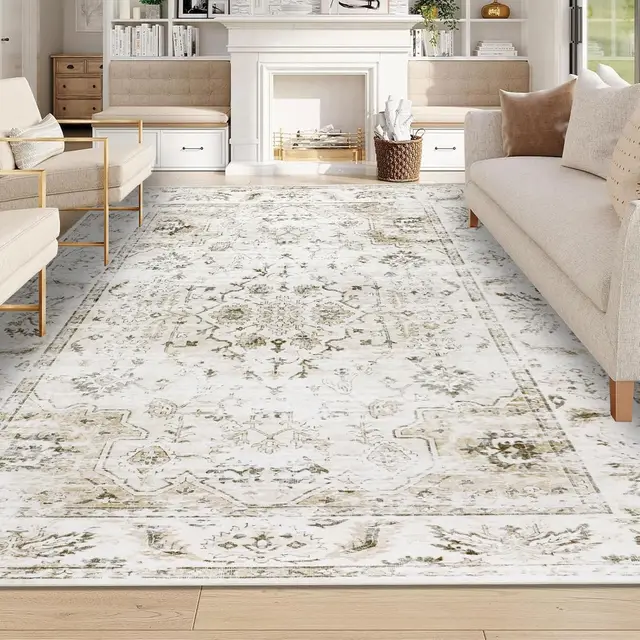 Homcomodar Tapis Salon Beige