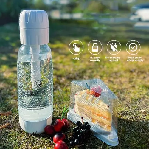 Soda Maker | Sprudelwasser Maschine | Tragbare Sprudelwasser Maschine | Einstellbarer Wassersprudler für Selbstgemachte Kohlensäure Getränke geeignet für Küche Camping Picknick Reise Party Einfache Be