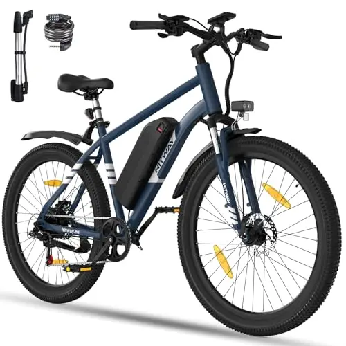 HITWAY Vélo Électrique, VTT Électrique 27,5"/26" Pneu avec Batterie au Lithium Amovible 36V13Ah/48V15,6AH,Autonomie 60-100km,Ville E-Bike avec 7 Vitesses, 250W Moteur pour Adulte