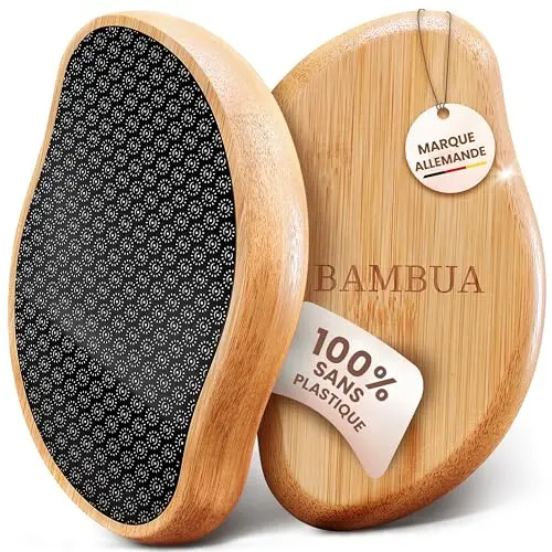 BAMBUA Rapeuse Pieds - (Effet Anti-Callosités 100%) Rape Pied Pour Des Pieds Beaux - Rape Pieds Professionnel Avec Verre Nano Efficace - Lime Pieds Pédicure - Rape A Pied, Râpe Pied, Lime Pied (Noir)