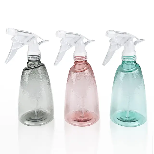 Gvolatee 3 Pièces Vaporisateur Vide 500 ml, Rechargeable Gâchette en Plastique Flacon Pulvérisateur, 2 Pulvérisation Modes Transparent Spray Bouteilles, pour Nettoyage, Plante, Cheveux, Jardin