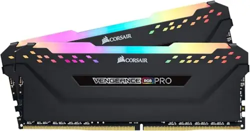 Mémoire de Bureau Corsair Vengeance RGB Pro 32 Go (2x16 Go) DDR4 Jusqu'à 3200 MHz C16 - Noir