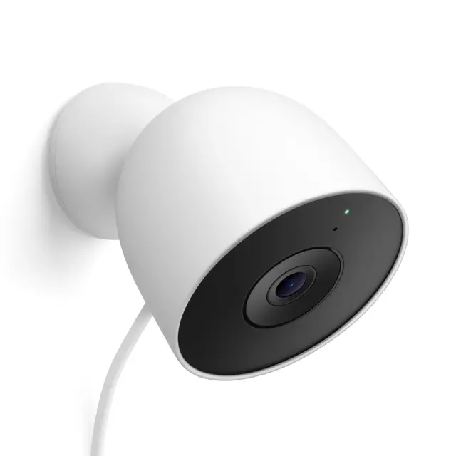Google Nest Cam Extérieur (Filaire, 2e gén.) - Caméra de sécurité extérieure avec vidéo 2K - Fonctionne avec Google Home - Neige