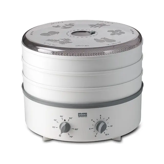 Dörrautomat Stöckli Dörrex avec minuterie et grille en plastique, dans la couleur : gris clair, extensible, 0076.70