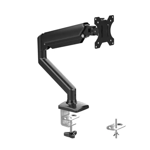 GRIFEMA GB2003-1, Support Ecran PC Moniteur de 13-32 Pouces, Bras Ecran PC VESA 75x75-100x100 MM, Rotation à 360°, Réglable en Hauteur, Charge Maximale de 9 KG, Noir