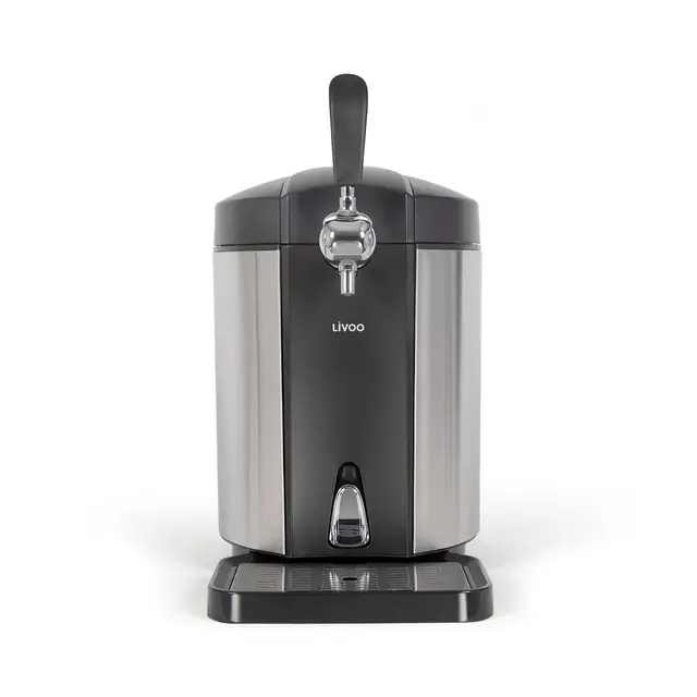 Livoo, Tireuse à bière DOM463, Compatible avec les fûts Heineken® de 5 L, Période de conservation de la bière : 30 jours, Système de refroidissement thermoélectrique intégré