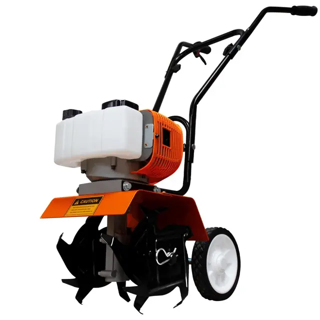 Cultivateur de jardin à essence 52 cc | 4 lames en acier | Réservoir de 1,2 l | Design léger et sans câble | Kit outils + gants et lunettes + protections de jambes et d'oreilles + Entonnoir gratuit
