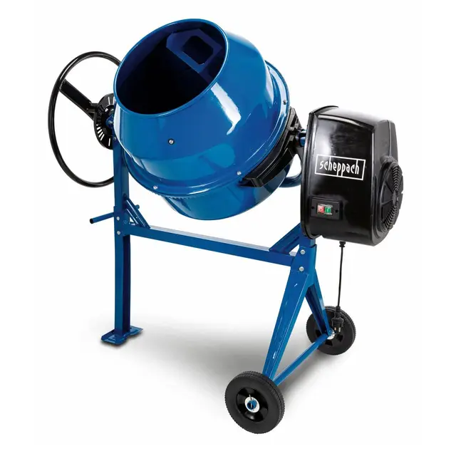 Scheppach Bétonnière MIX140 | Puissance 550 W | Tension 230 V | Capacité 140L | 26,6 tour/min