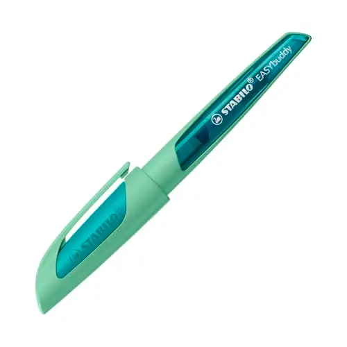 STABILO EASYbuddy - Stylo plume ergonnomique - plume M pour tous - menthe à l'eau