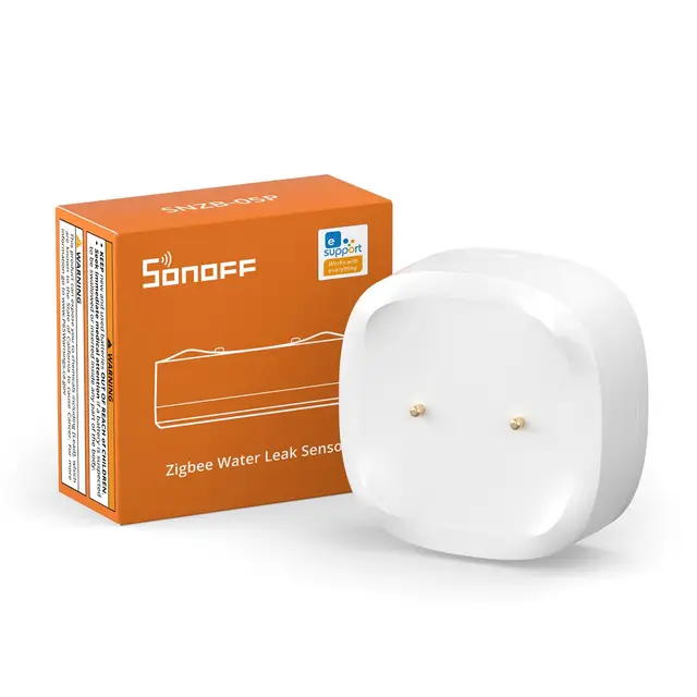 SONOFF SNZB-05P Detecteur de Fuite d'eau Intelligent ZigBee, Capteurs d'eau et Alarmes sans Fil pour Cuisine, Salle De Bain, sous-Sol, Étanchéité IP67, ZigBee Bridge Requis, Piles Incluses