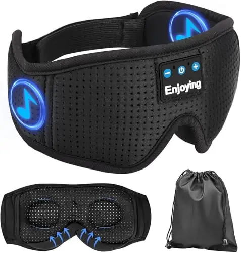 AMIPOW Masque de Sommeil Bluetooth
