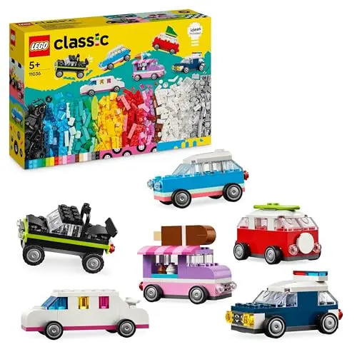LEGO 11036 Classic Les Véhicules Créatifs, Maquette de Voiture, Véhicule de Police, Camion et Autres, Jouet de Construction en Brique, Cadeau pour Garçons et Filles Dès 5 Ans