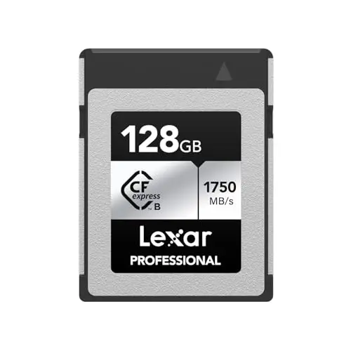 Lexar Professional Silver Series Carte CFexpress 128Go, Carte CFe de Type B jusqu'à 1750Mo/s en Lecture, adopte PCIe Gen3x2, Carte mémoire CF Compatible avec Les Reflex numériques (LCXEXSL128G-RNENG)