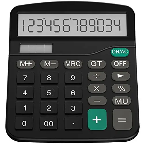 Helect Calculatrice, Fonction Standard Calculateur de Bureau (Noir)