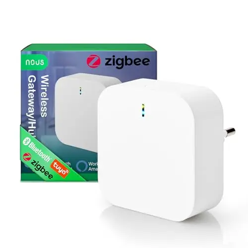 NOUS Passerelle ZigBee Prise E1, jusqu'à 128 appareils Tuya, Smart Life, ZigBee 3.0 Prises, Interrupteur, Relais, Volet Roulant, Ampoule et Rubans LED. Wi-FI 2,4 GHz