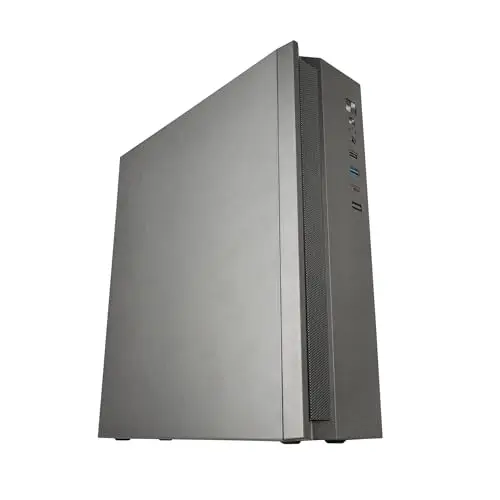 Tacens Anima ACSLIM500, Boîtier PC MicroATX, Design Slim Double Horizontal ou Vertical, Alimentation TFX 500W, Façade avec Grille Airflow, Mini-Tour Ultra-compacte avec USB-C et USB 3.0, Noir