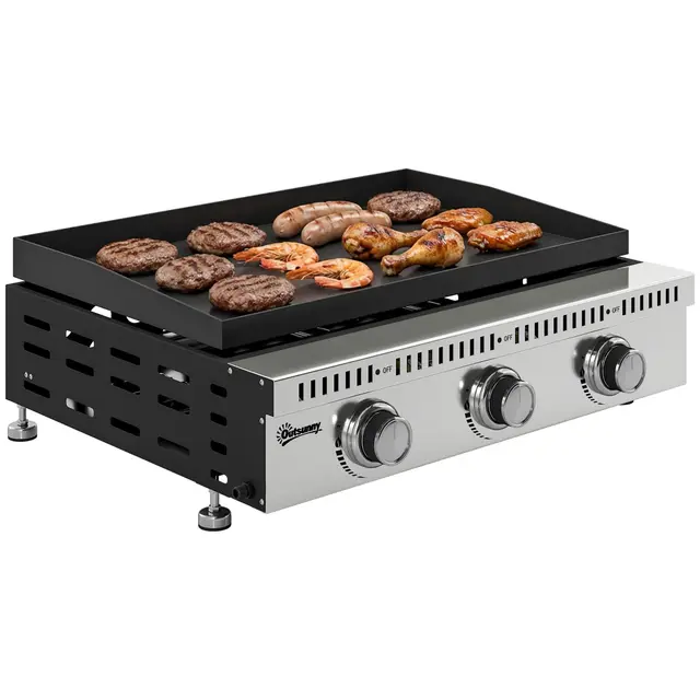 Outsunny Plancha gaz 3 brûleurs