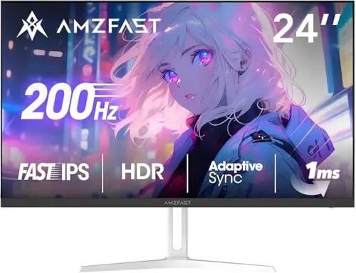 Amzfast 24 Pouces Écran Gamer