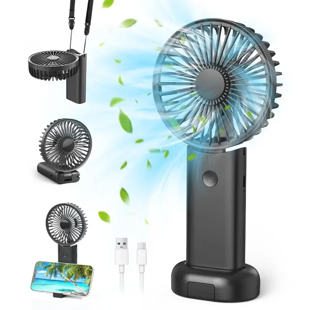 Namouk Ventilateur Portable Pliable 5-en-1 à Piles